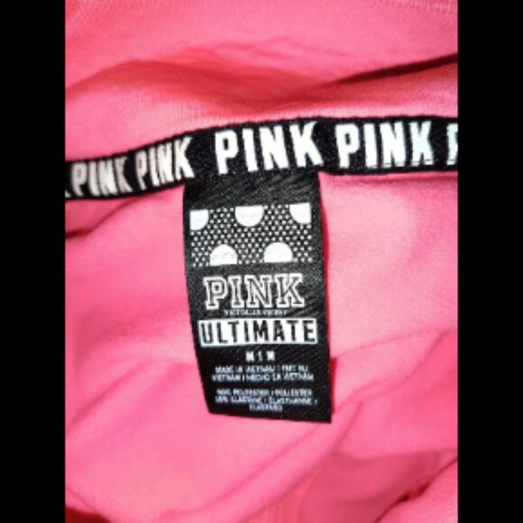 Victoria’s Secret PINK ULTIMATE 1/2 Zip Long Sleeve Pullover Pink Size Medium At - Picture 11 of 12